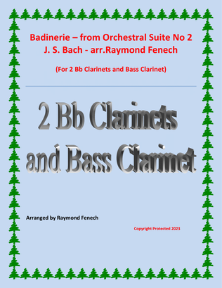 Badinerie - J.S.Bach - 2 Bb Clarinets and Bass Clarinet