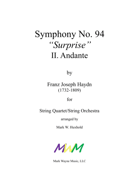 Symphony No. 94 "Surprise", II. Andante image number null