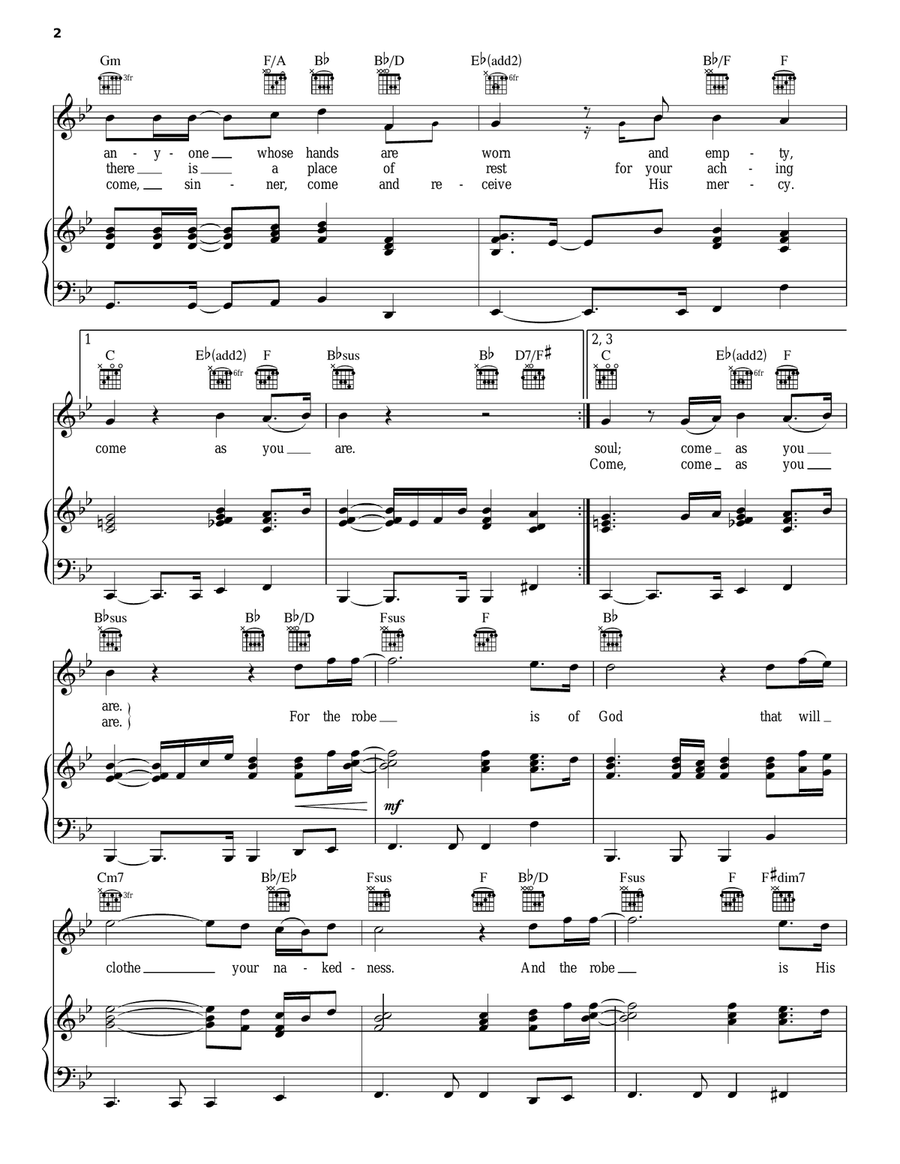 The Robe Acoustic Guitar scores gallery preview page 2