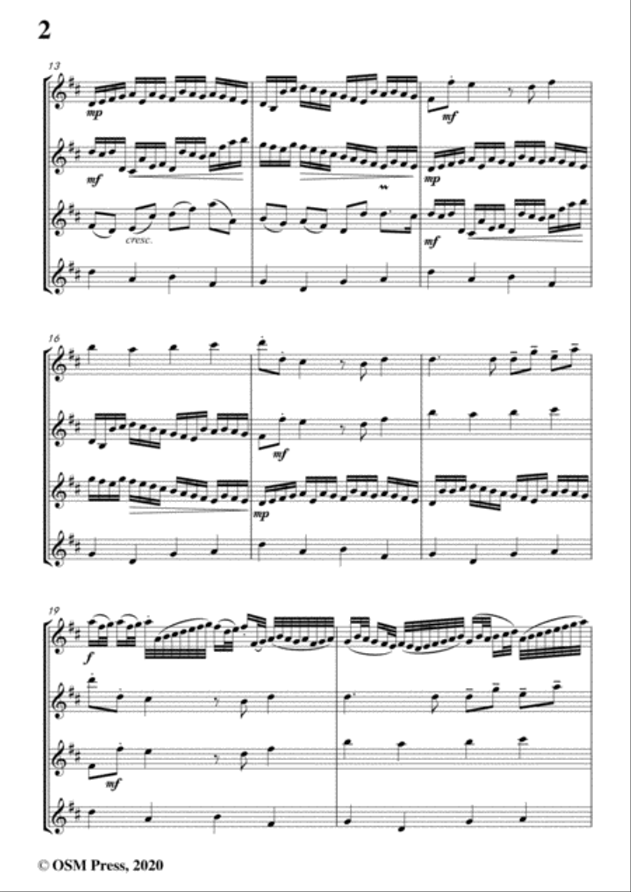 Pachelbel-Canon in D,P.37,No.1,for four Violins Violin Solo scores gallery preview page 4