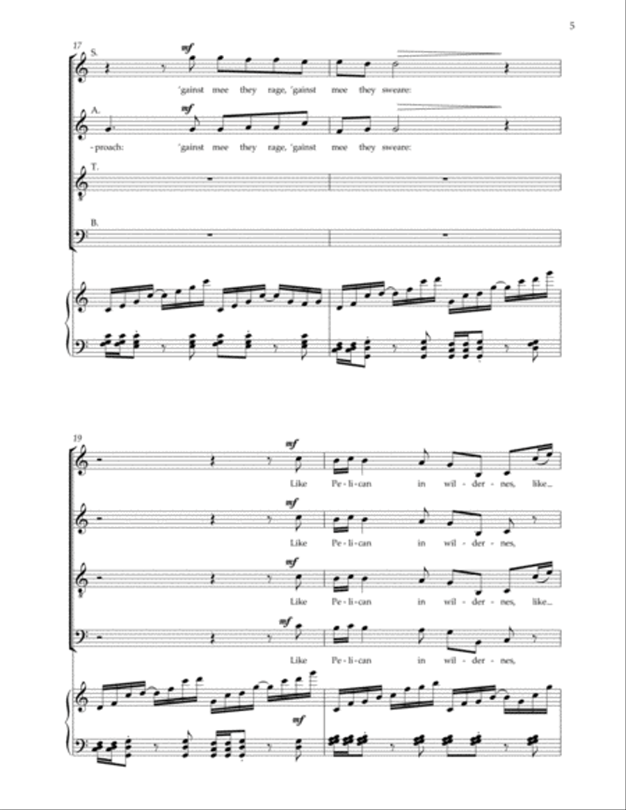 Psalm 102 4-Part scores gallery preview page 5