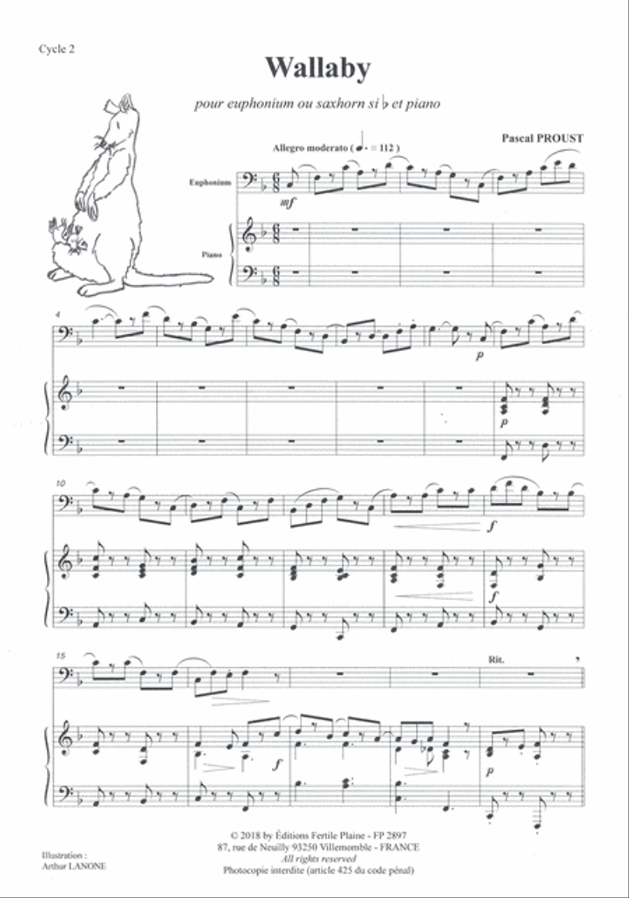 Wallaby Tuba scores gallery preview page 1