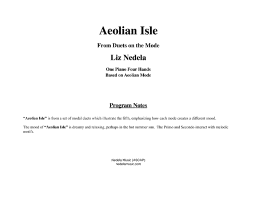 Duets on the Mode 6. Aeolian Isle image number null