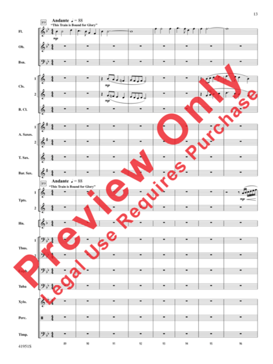 Hobo Train Hobo Train Concert Band scores gallery preview page 14