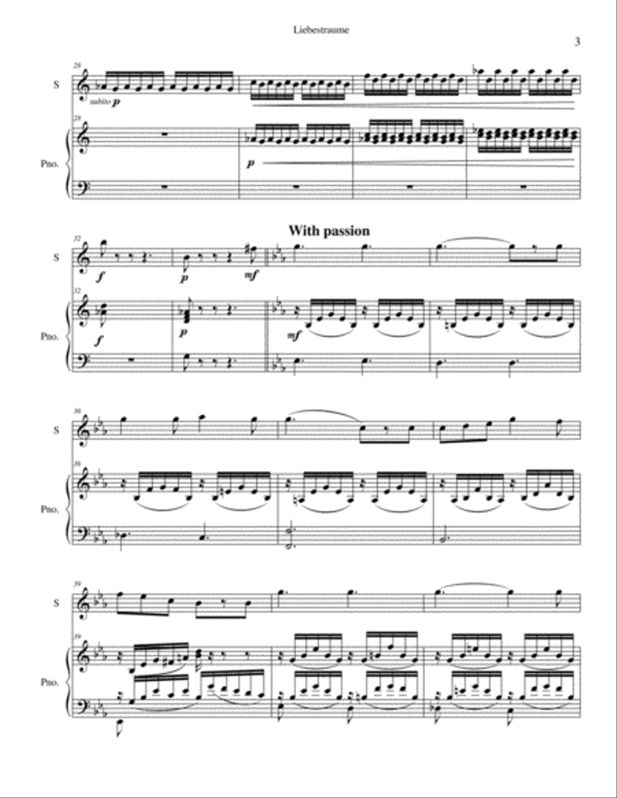 Liebestraume Piano scores gallery preview page 3