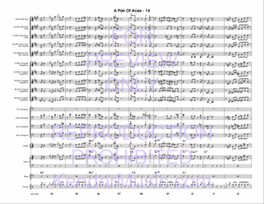 Pair Of Aces, A (Full Score) Jazz Ensemble scores gallery preview page 15