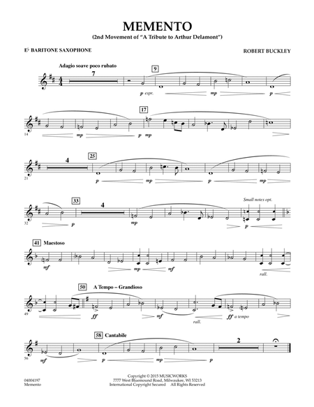 Memento - Eb Baritone Saxophone