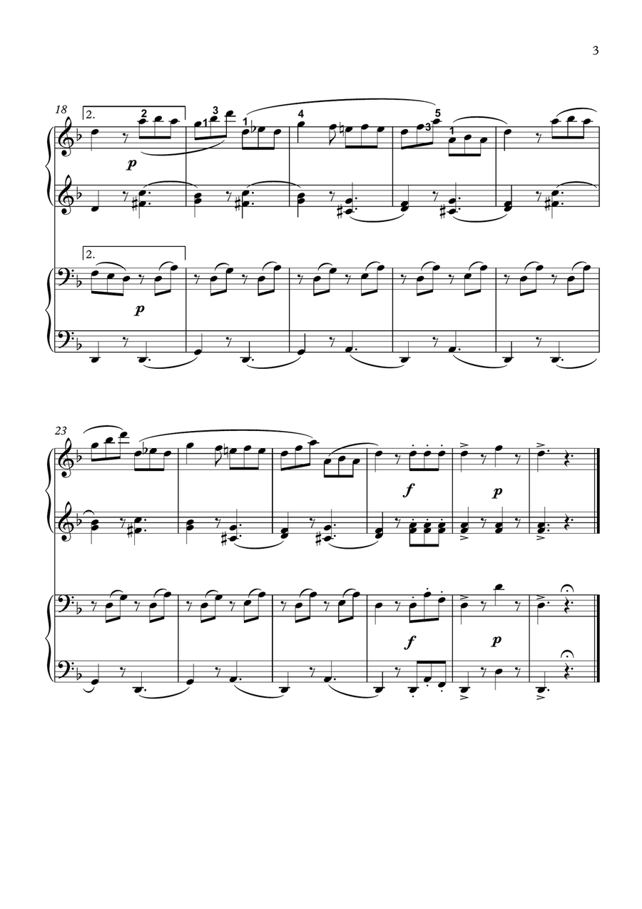 Ma tendre musette piano duet 1 Piano, 4-Hands scores gallery preview page 3