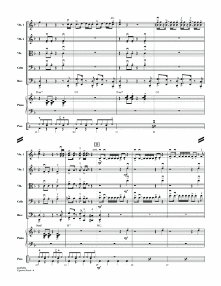 Uptown Funk - Conductor Score (Full Score) by Larry Moore String Orchestra - Digital Sheet Music