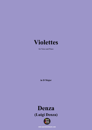 Denza-Violettes(Sonnet d'Automne),in D Major