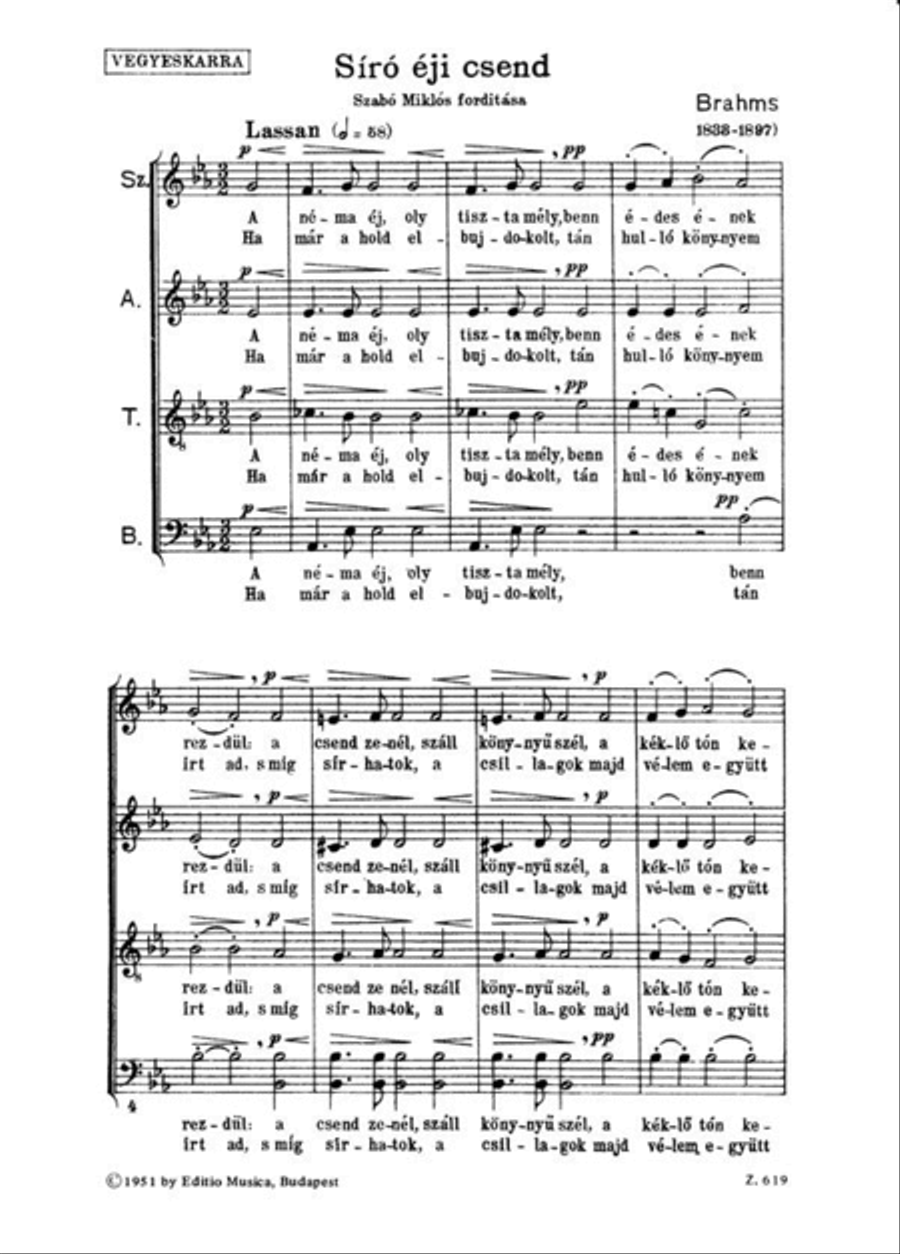 Síró éji csend A Cappella scores gallery preview page 3
