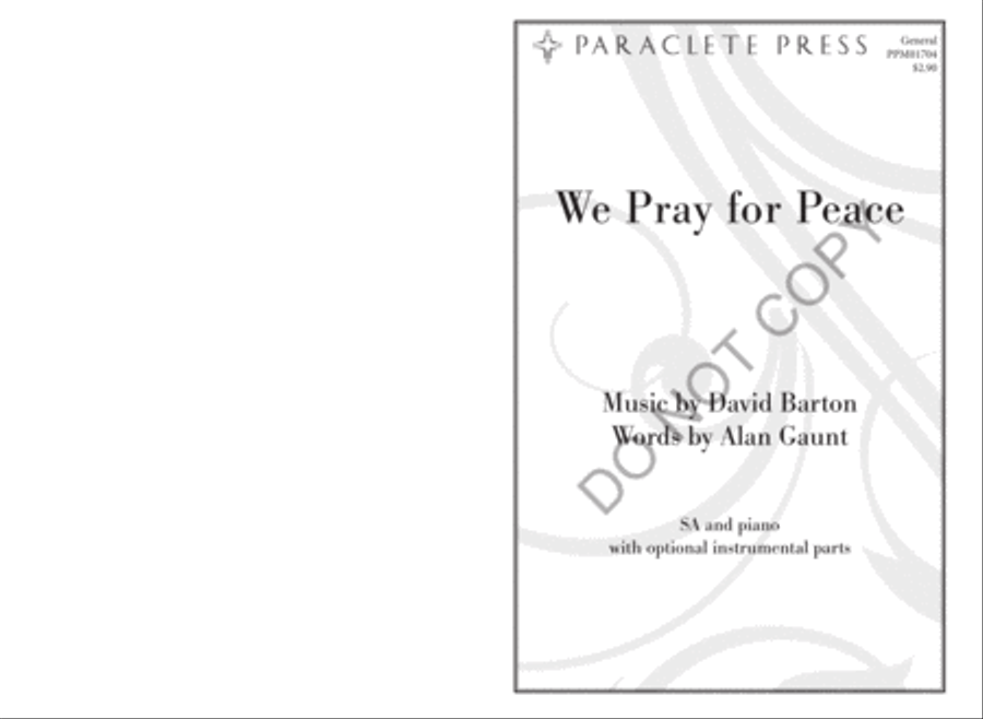 We Pray for Peace SA - Sheet Music page 2