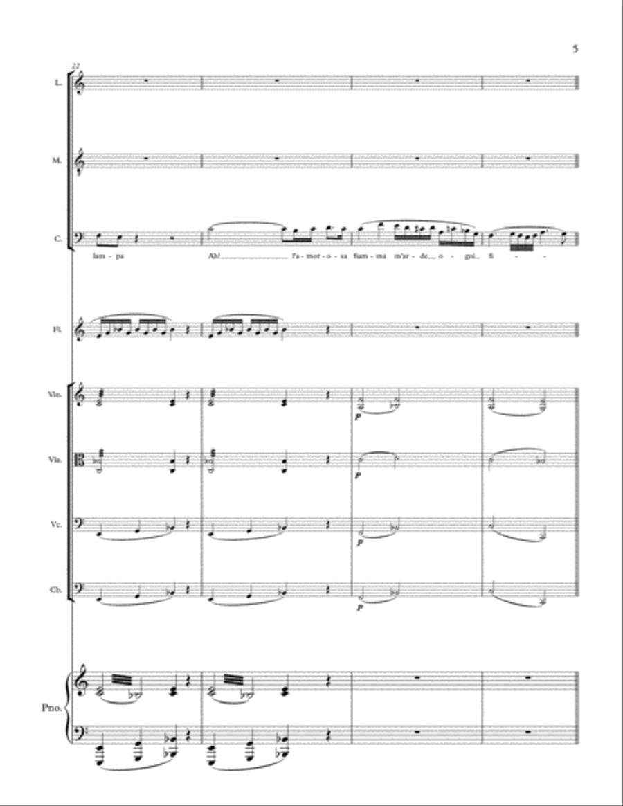Tace la Notte from the Opera Il Trovatore Score and parts Large Ensemble scores gallery preview page 5