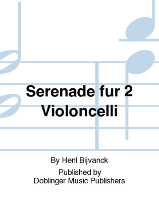 Book cover for Serenade fur 2 Violoncelli