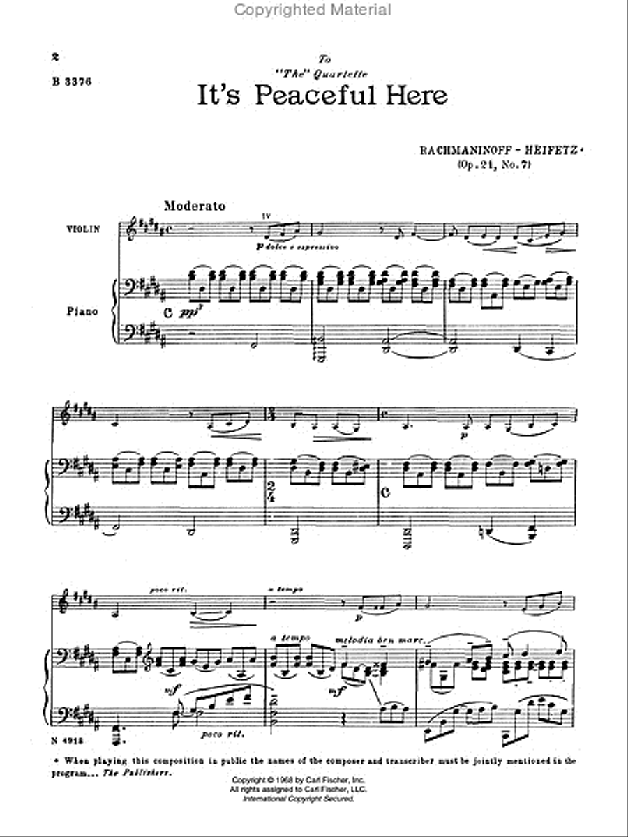 It's Peaceful Here Violin Solo scores gallery preview page 2
