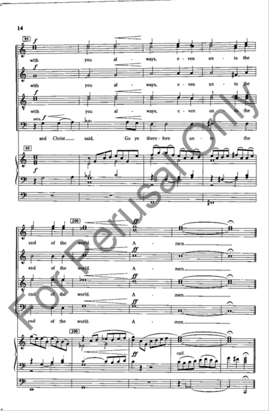 Go Ye Therefore And Teach All Nations 4-Part scores gallery preview page 13