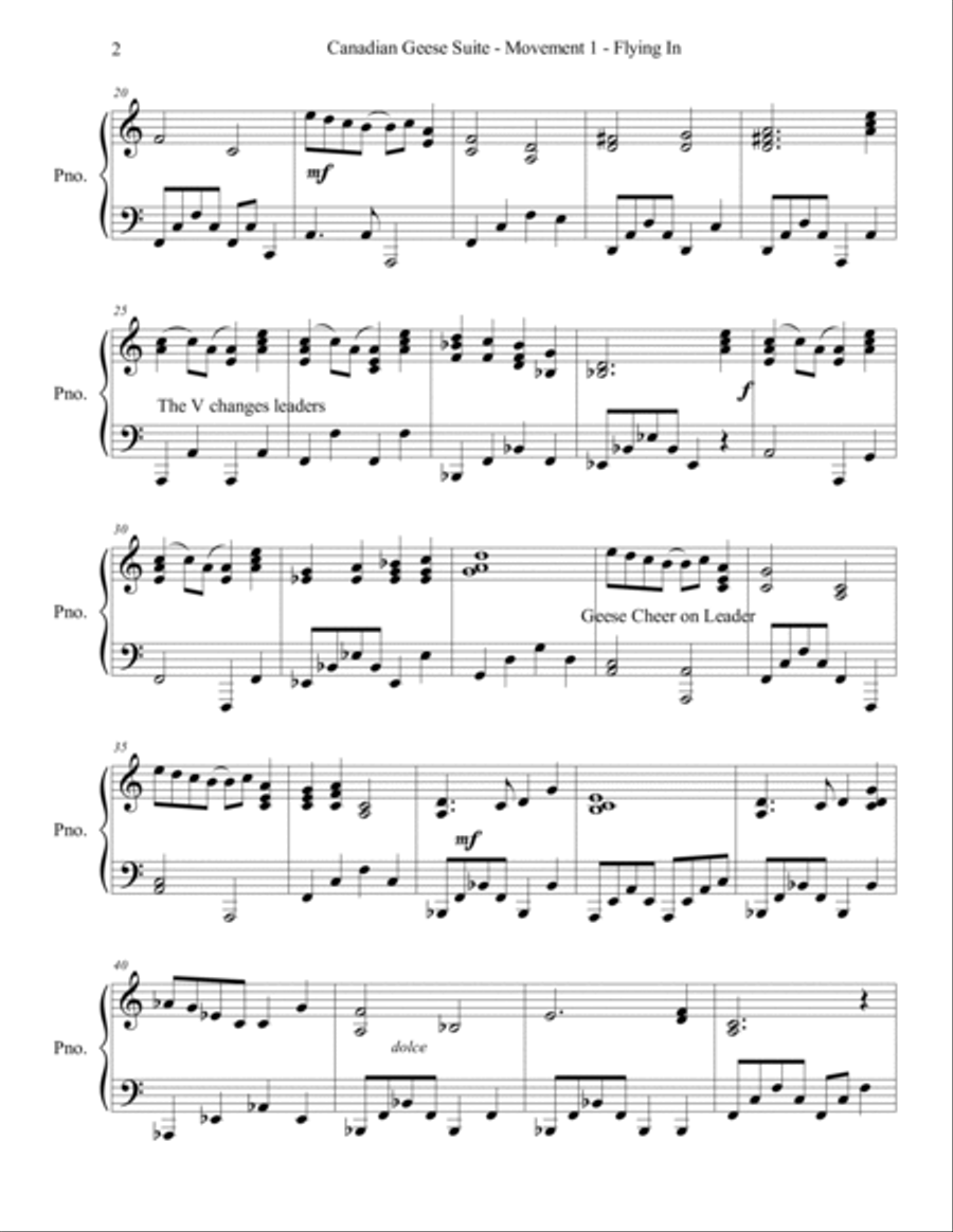 Canadian Geese Suite - Movement 1 on Piano Piano Method scores gallery preview page 2