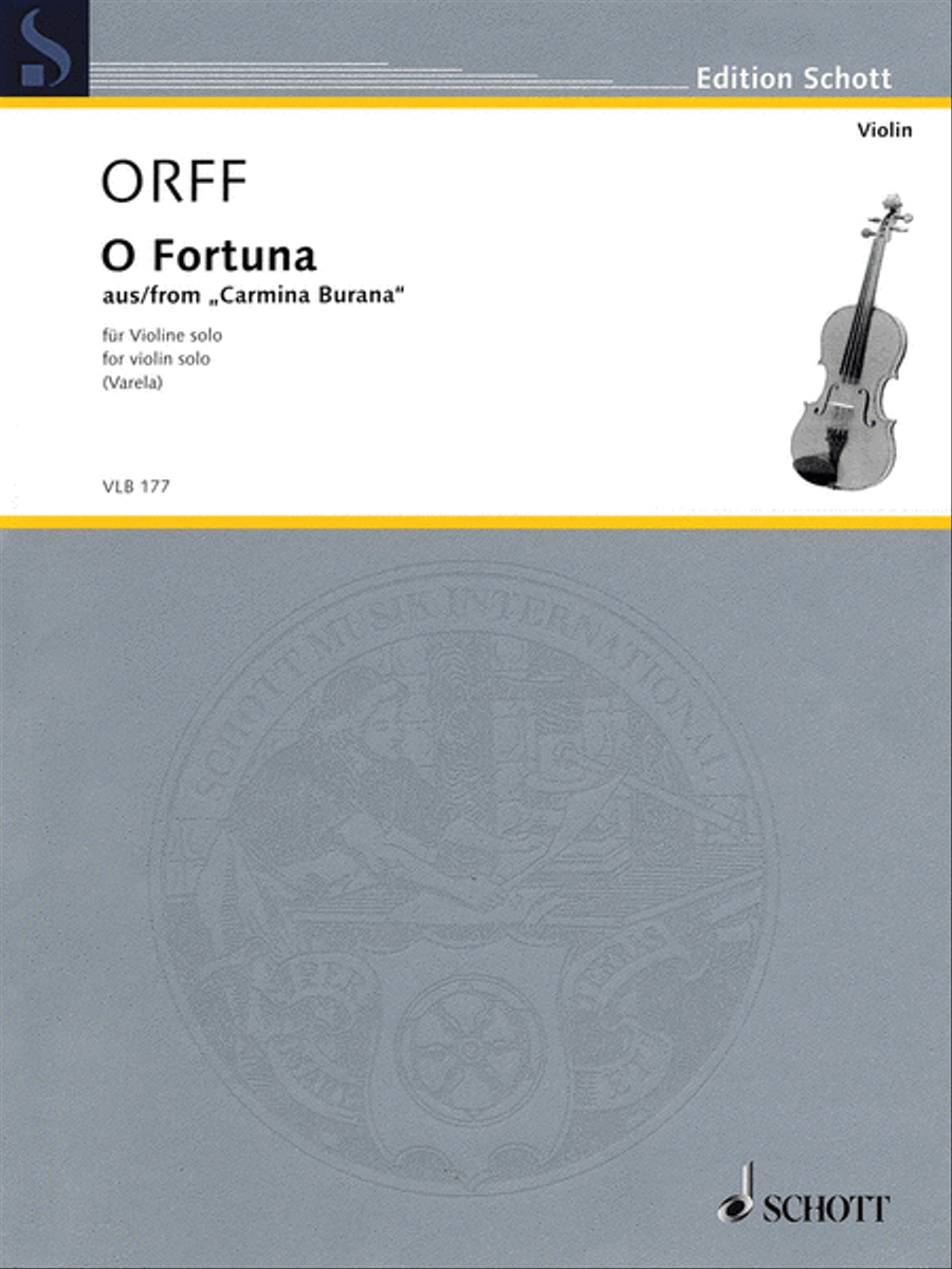 O Fortuna from Carmina Burana Violin Solo scores gallery preview page 1