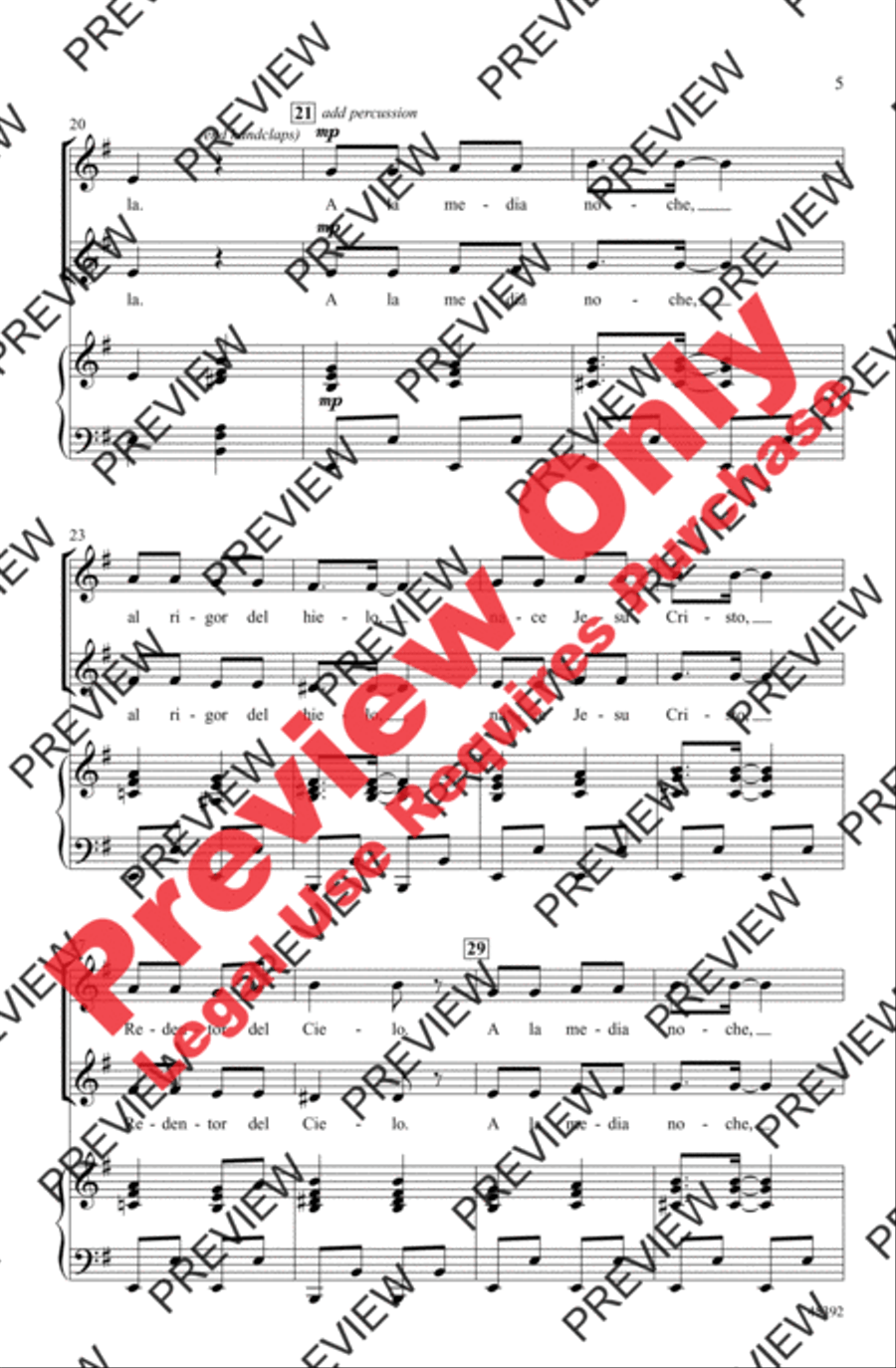 A la Media Noche A la Media Noche 2-Part scores gallery preview page 5