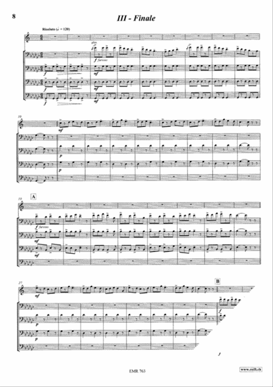 4 + 1 Trombone Quartet scores gallery preview page 5