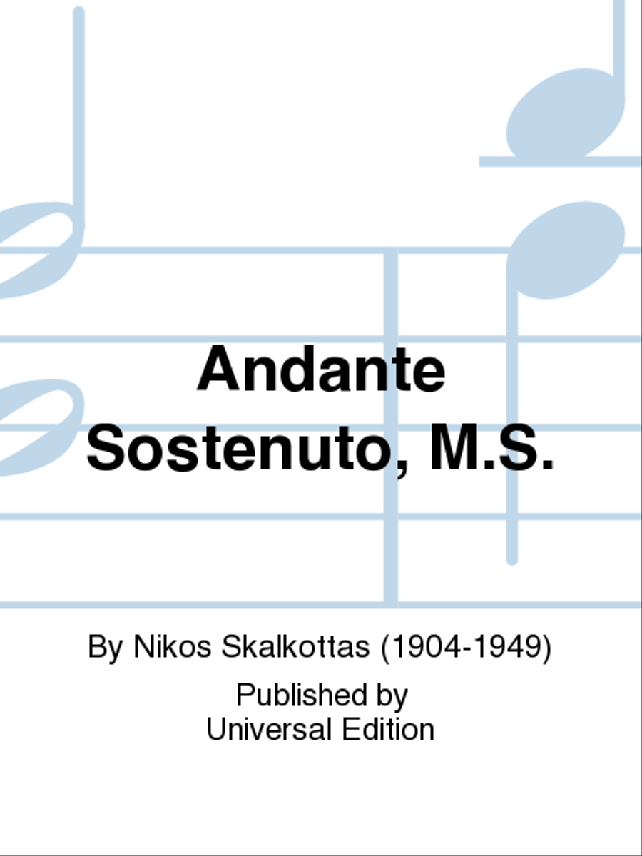 Andante Sostenuto, M.S. Andante Sostenuto, M.S. School and Community scores gallery preview page 1