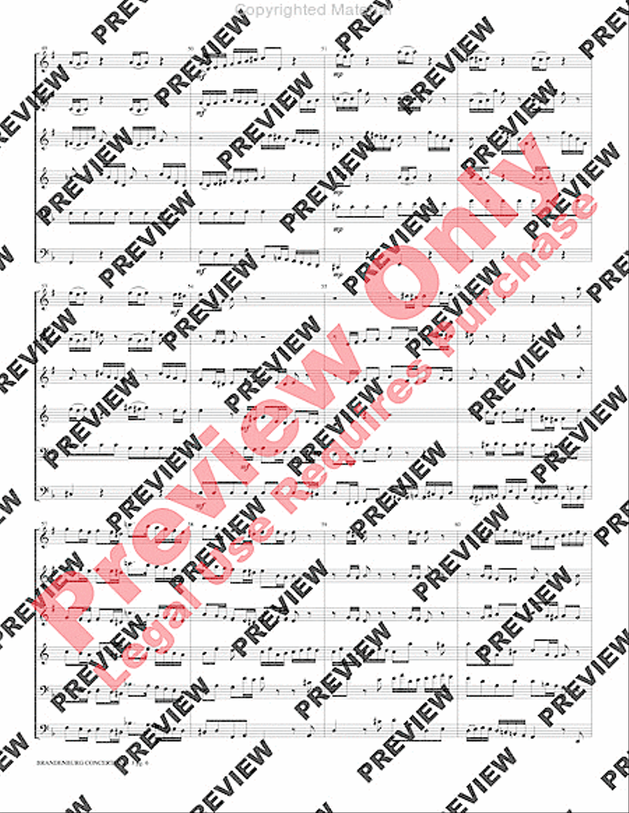 Brandenburg Concerto #3 Brandenburg Concerto #3 Brass Quintet scores gallery preview page 7