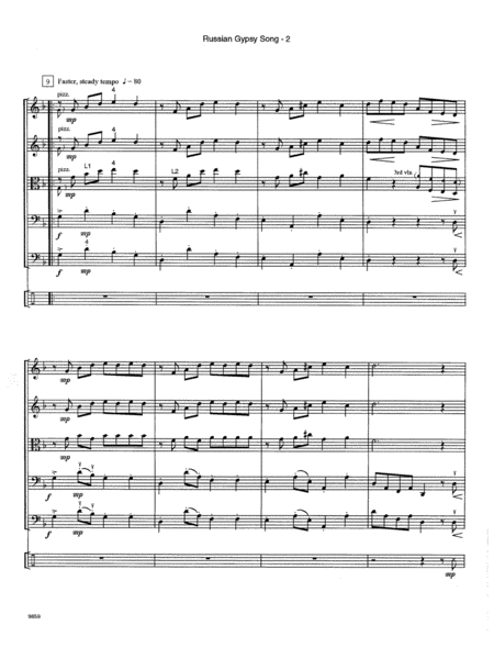 Russian Gypsy Song - Full Score