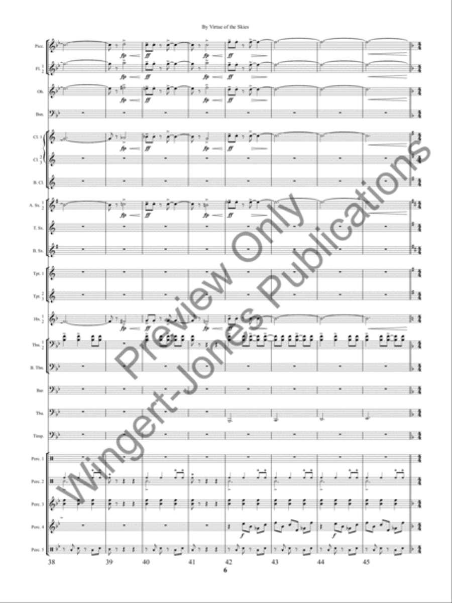 By Virtue of the Skies Concert Band scores gallery preview page 9