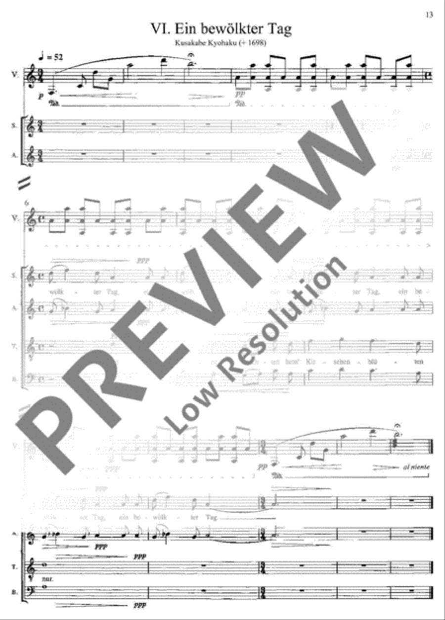 11 Haiku 4-Part scores gallery preview page 14