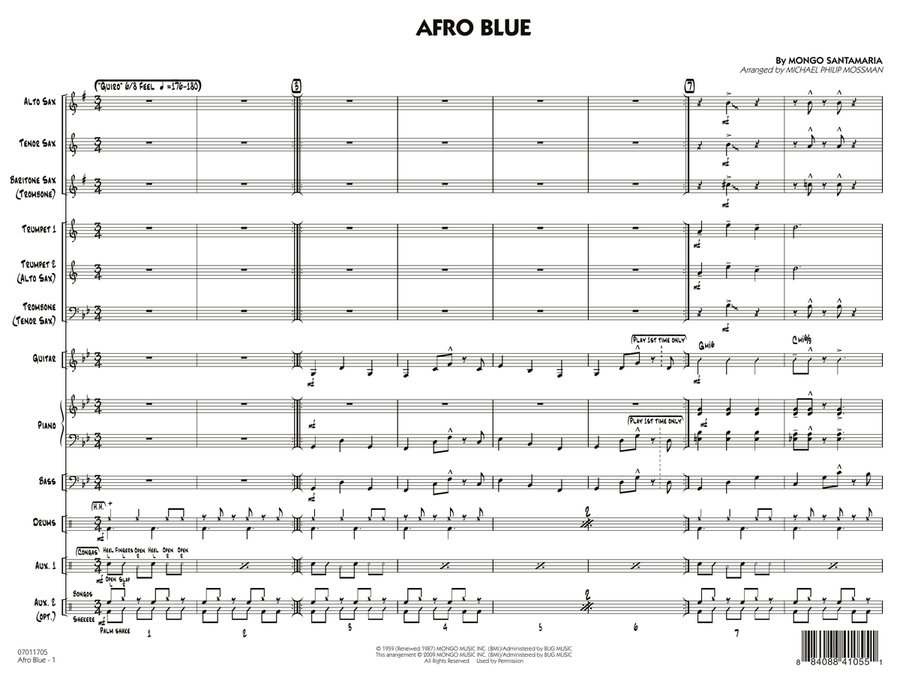 Afro Blue - Conductor Score (Full Score) Jazz Ensemble scores gallery preview page 1