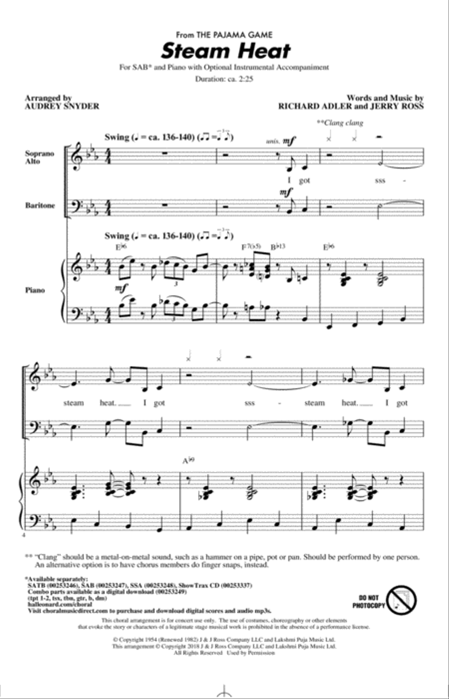 Steam Heat Steam Heat 3-Part scores gallery preview page 1