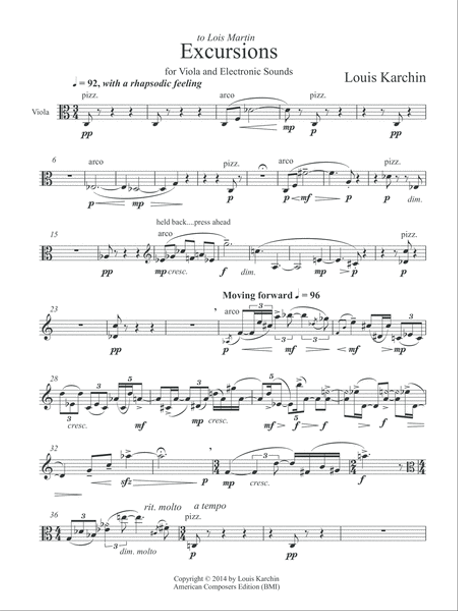 [Karchin] Excursions Viola Solo scores gallery preview page 4