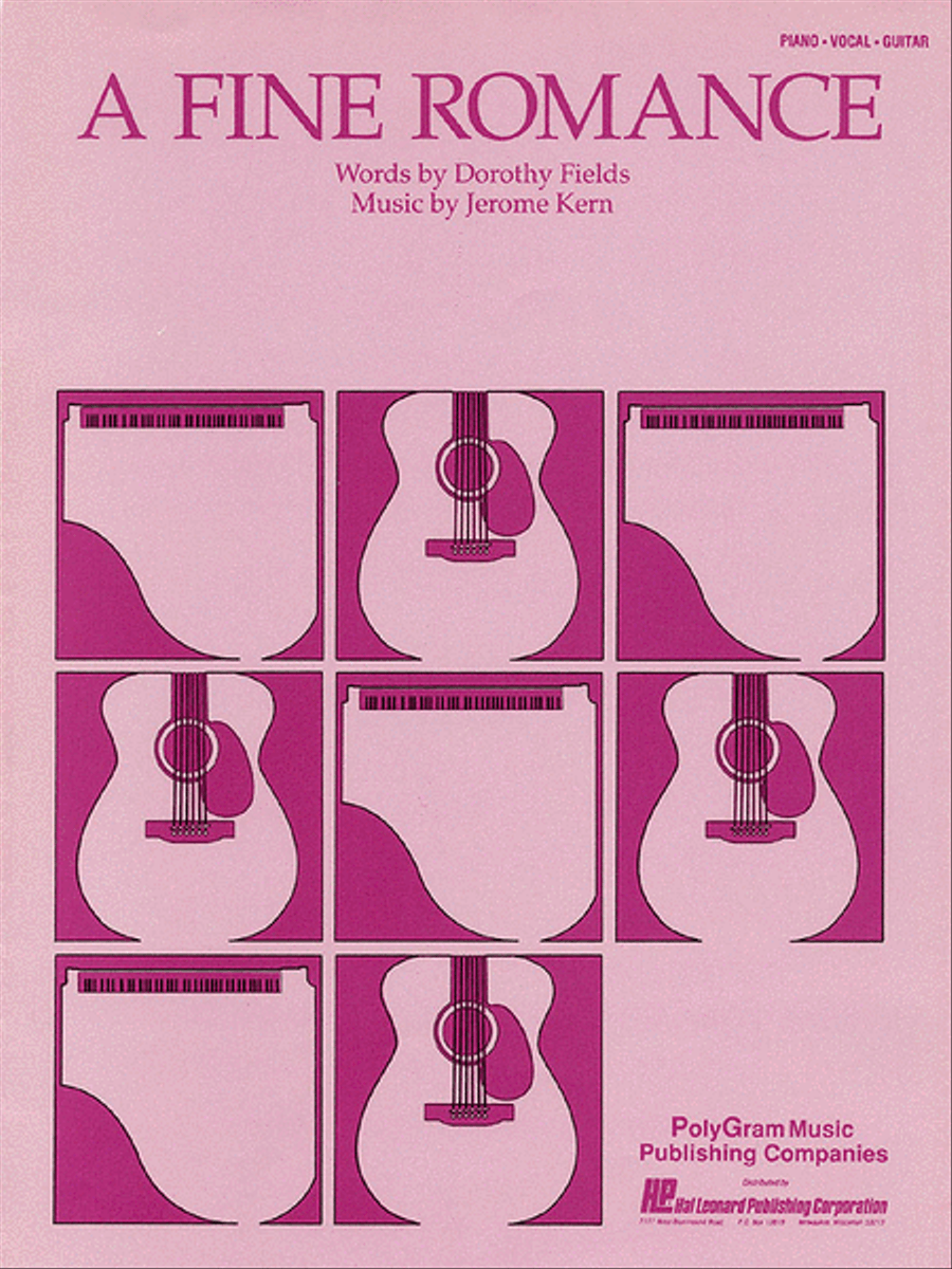 A Fine Romance A Fine Romance Piano, Vocal, Guitar scores gallery preview page 1