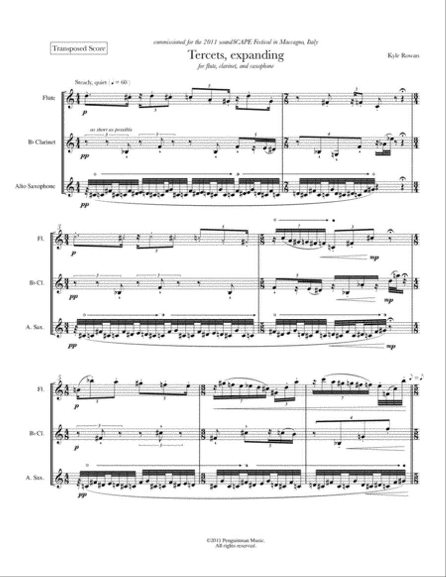 Tercets, expanding Woodwind Trio scores gallery preview page 3