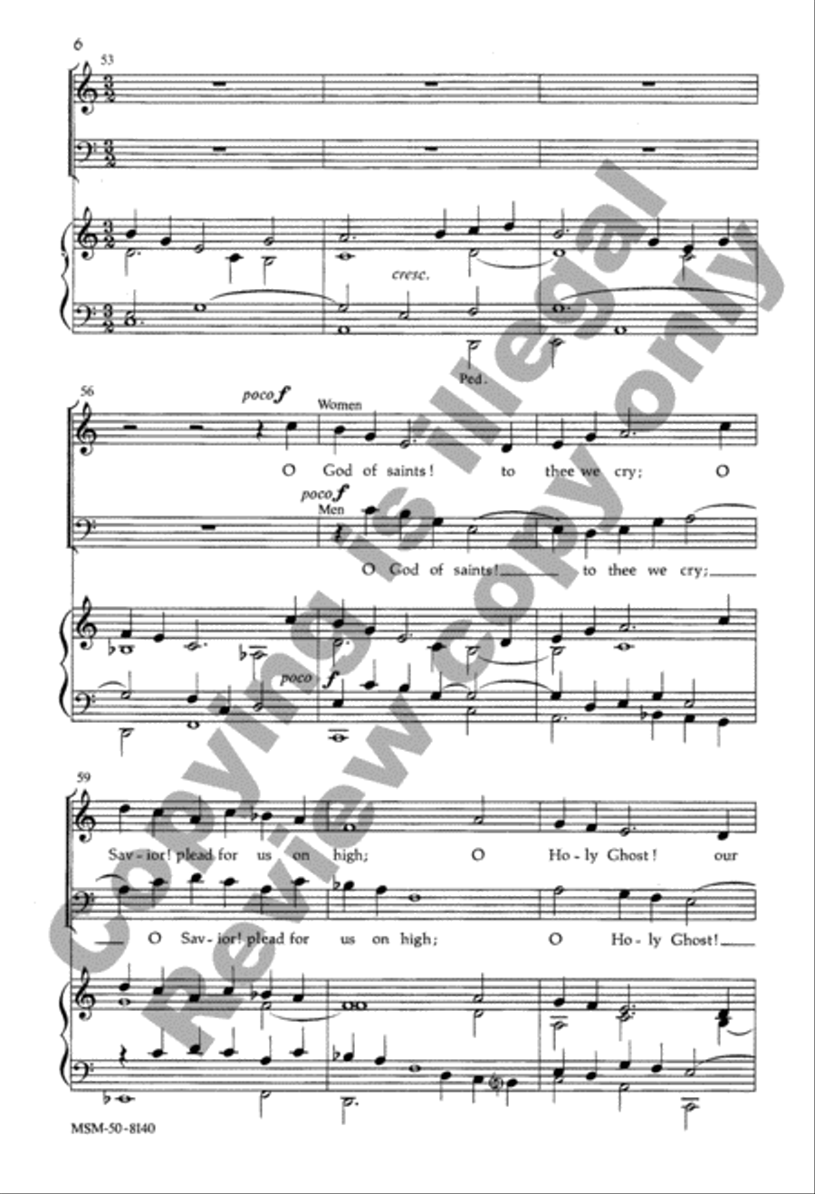 A Hymn of All Saints 2-Part scores gallery preview page 6