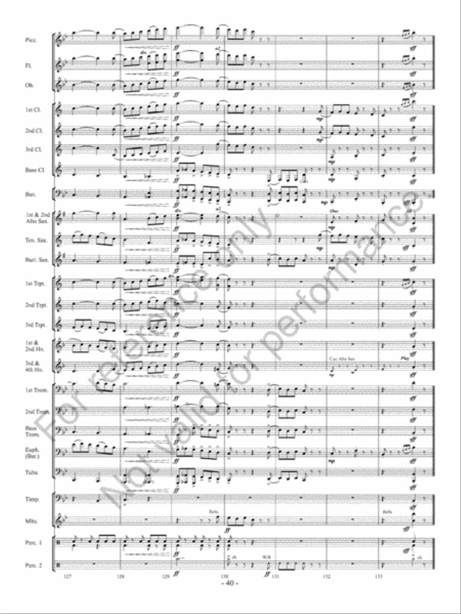 Yorkshire Folk Song Suite Concert Band scores gallery preview page 41
