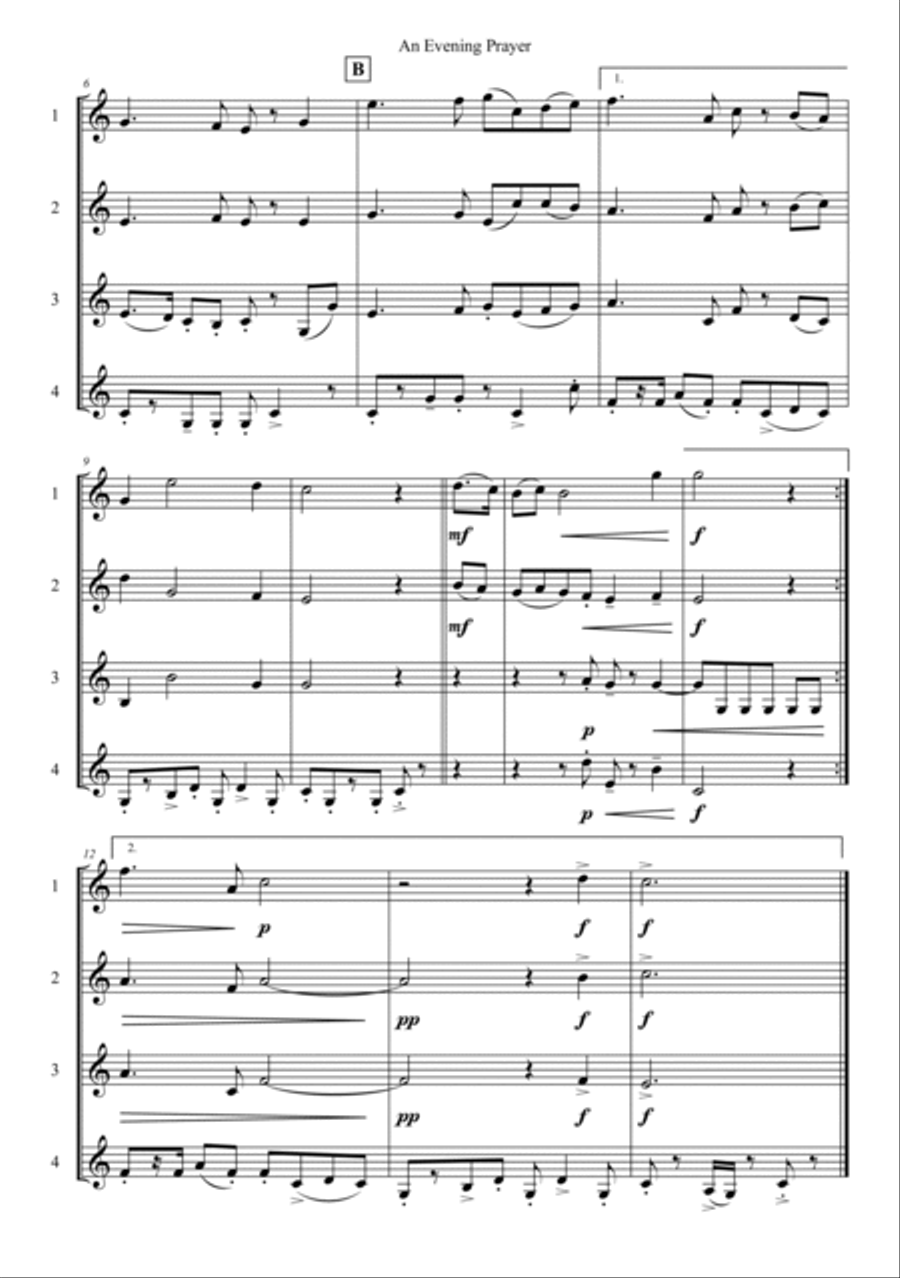 An Evening Prayer Horn scores gallery preview page 2