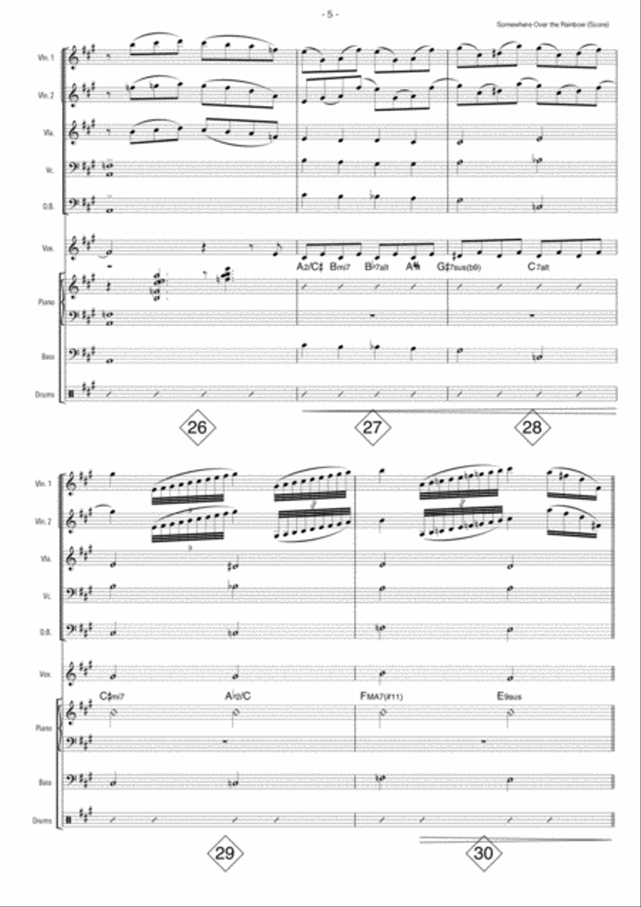 Over The Rainbow Small Ensemble scores gallery preview page 5