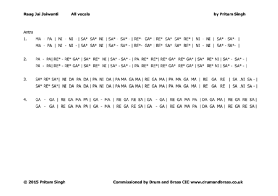 Raag Jaijaiwanti Brass Ensemble scores gallery preview page 3