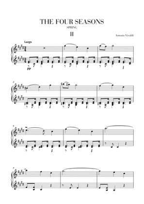 VIVALDI: The Four Seasons - Spring - 2nd mov. - Advanced Intermediate Piano