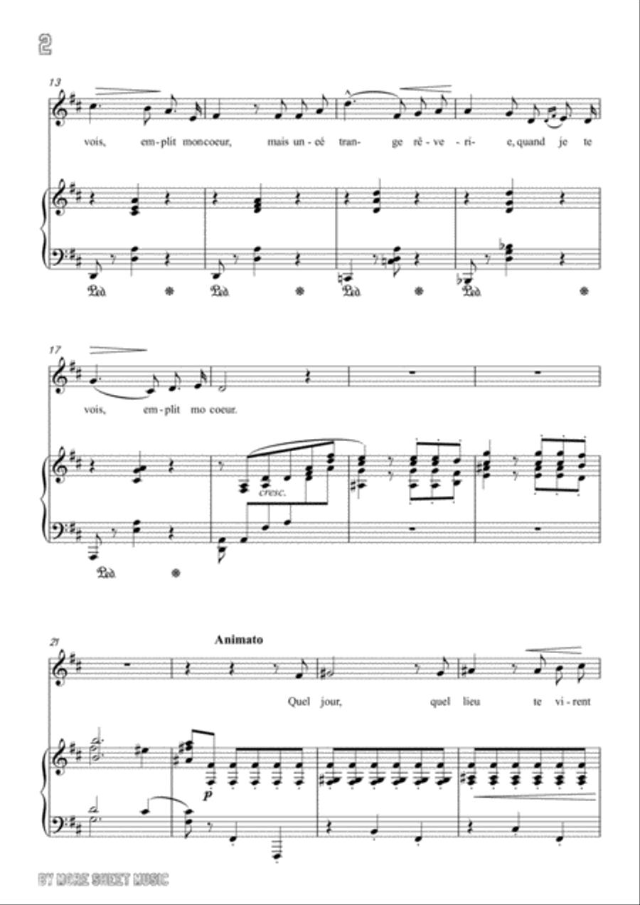 Viardot-Fleur desséchée in D Major,for Voice and Piano