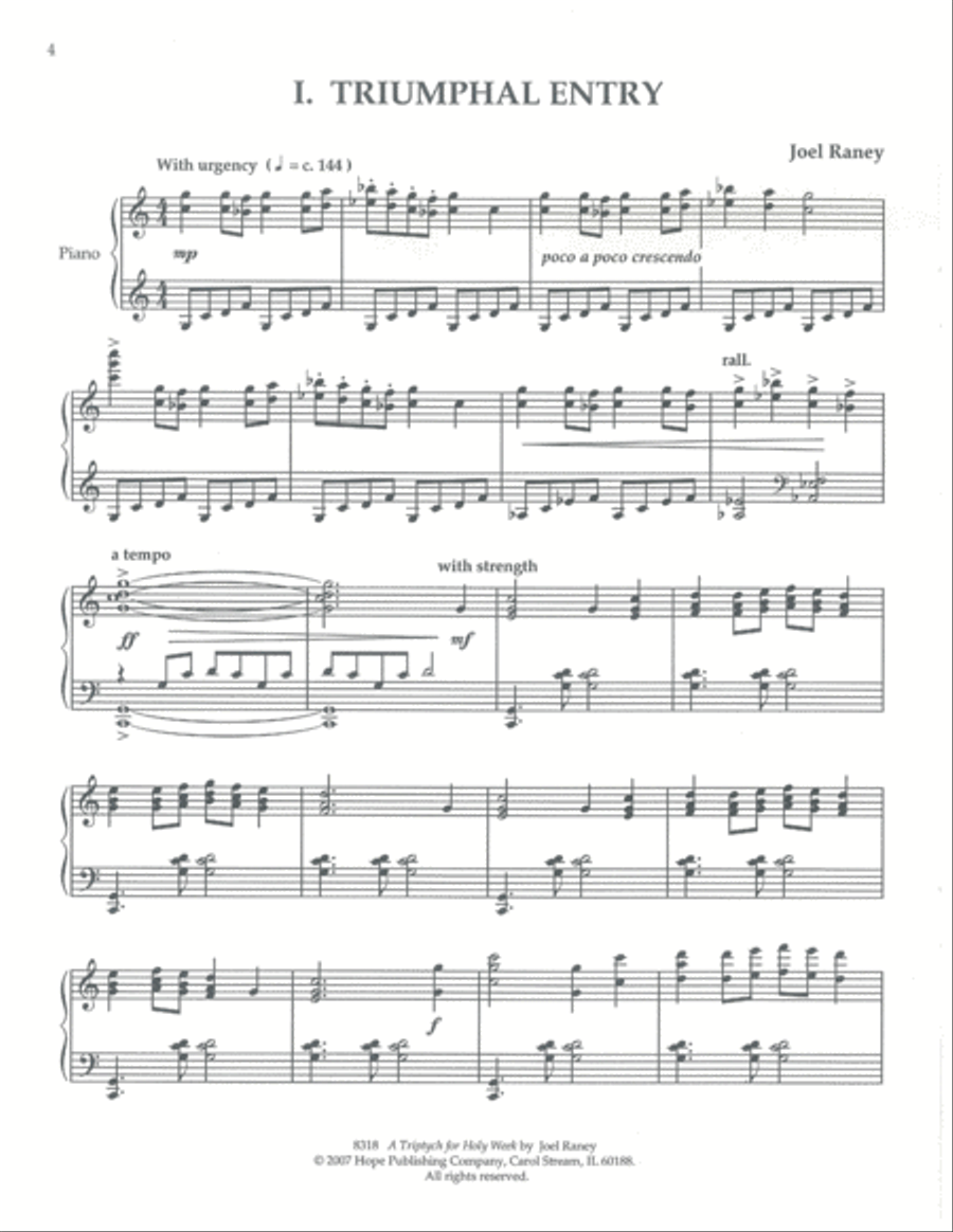 A Triptych for Holy Week Piano Solo scores gallery preview page 2