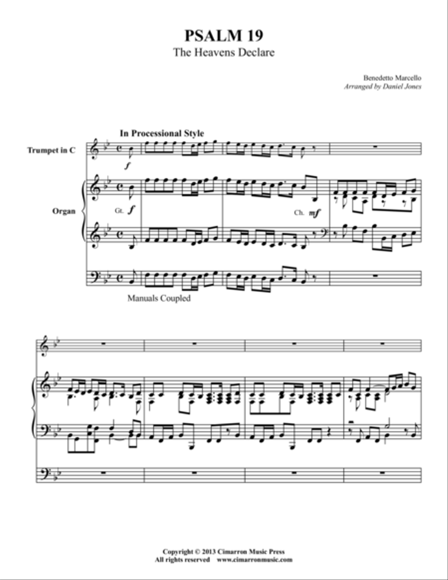 Psalm 19 Psalm 19 Trumpet Solo scores gallery preview page 1