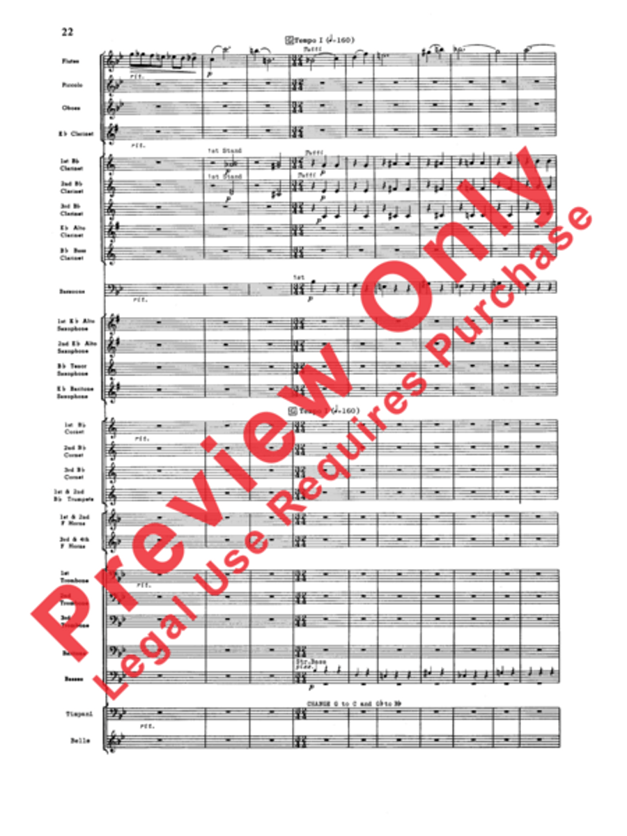 Third Suite (I. March, II. Waltz, III. Rondo) Concert Band scores gallery preview page 24