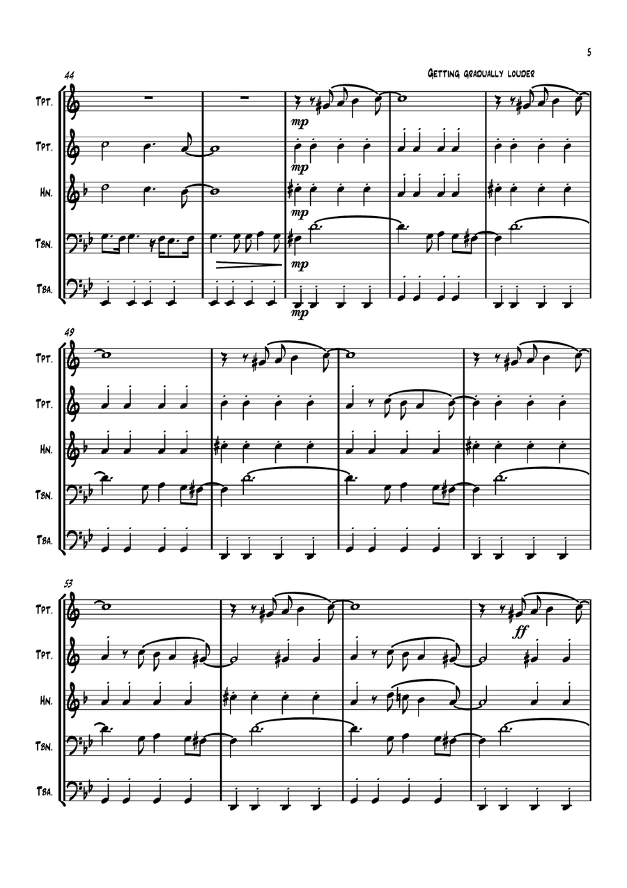 Happy Together Brass Ensemble scores gallery preview page 6
