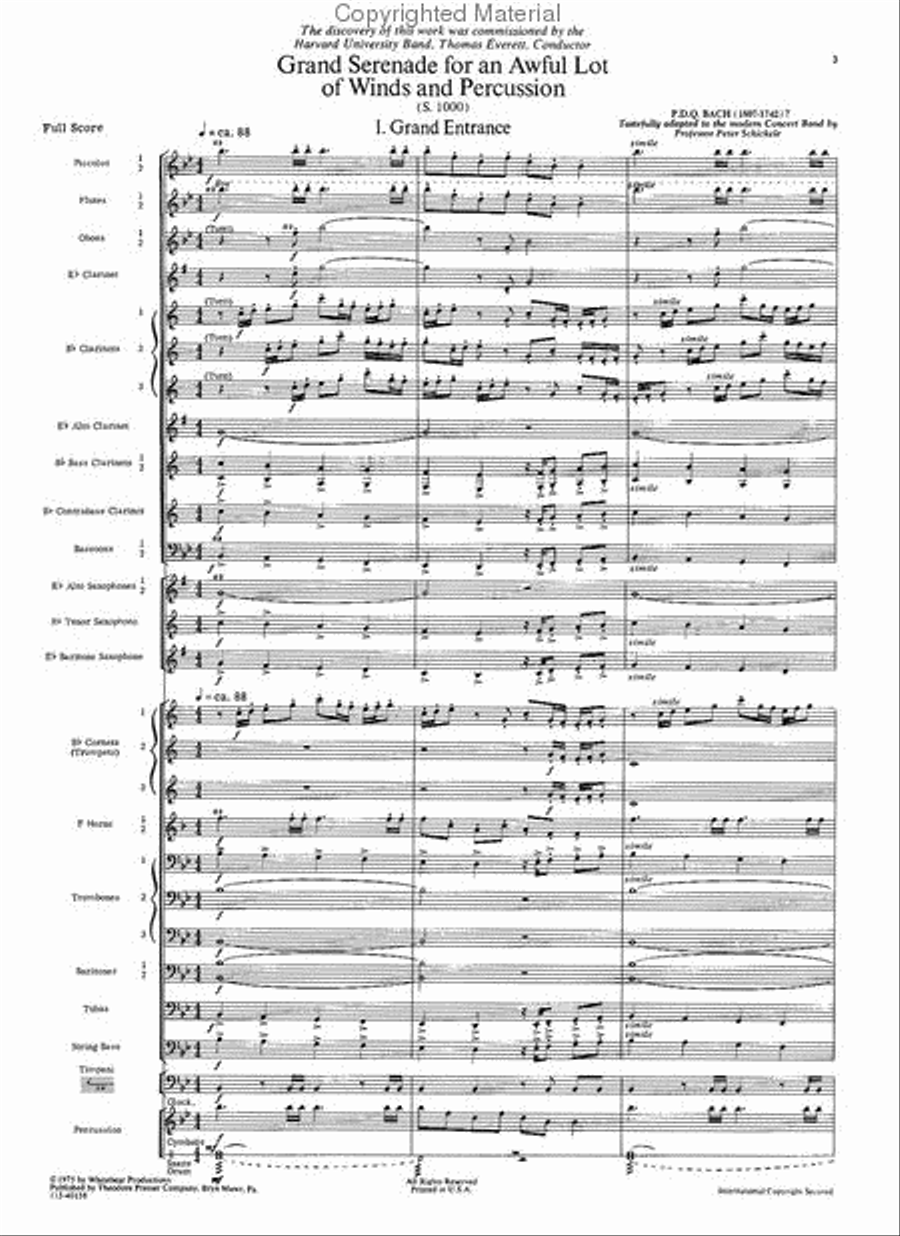 Grand Serenade For An Awful Lot of Winds And Percussion Concert Band scores gallery preview page 2
