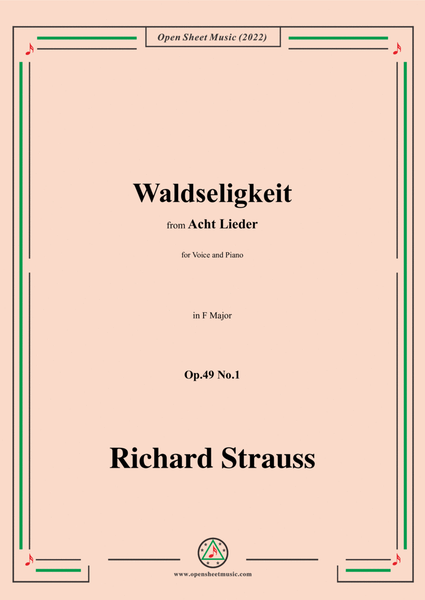 Richard Strauss-Waldseligkeit,in F Major image number null