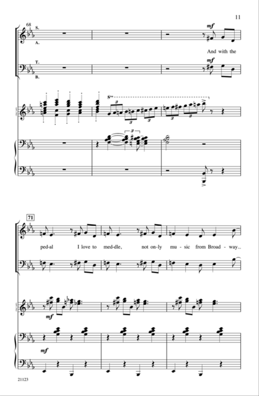 I Love a Piano 4-Part scores gallery preview page 35