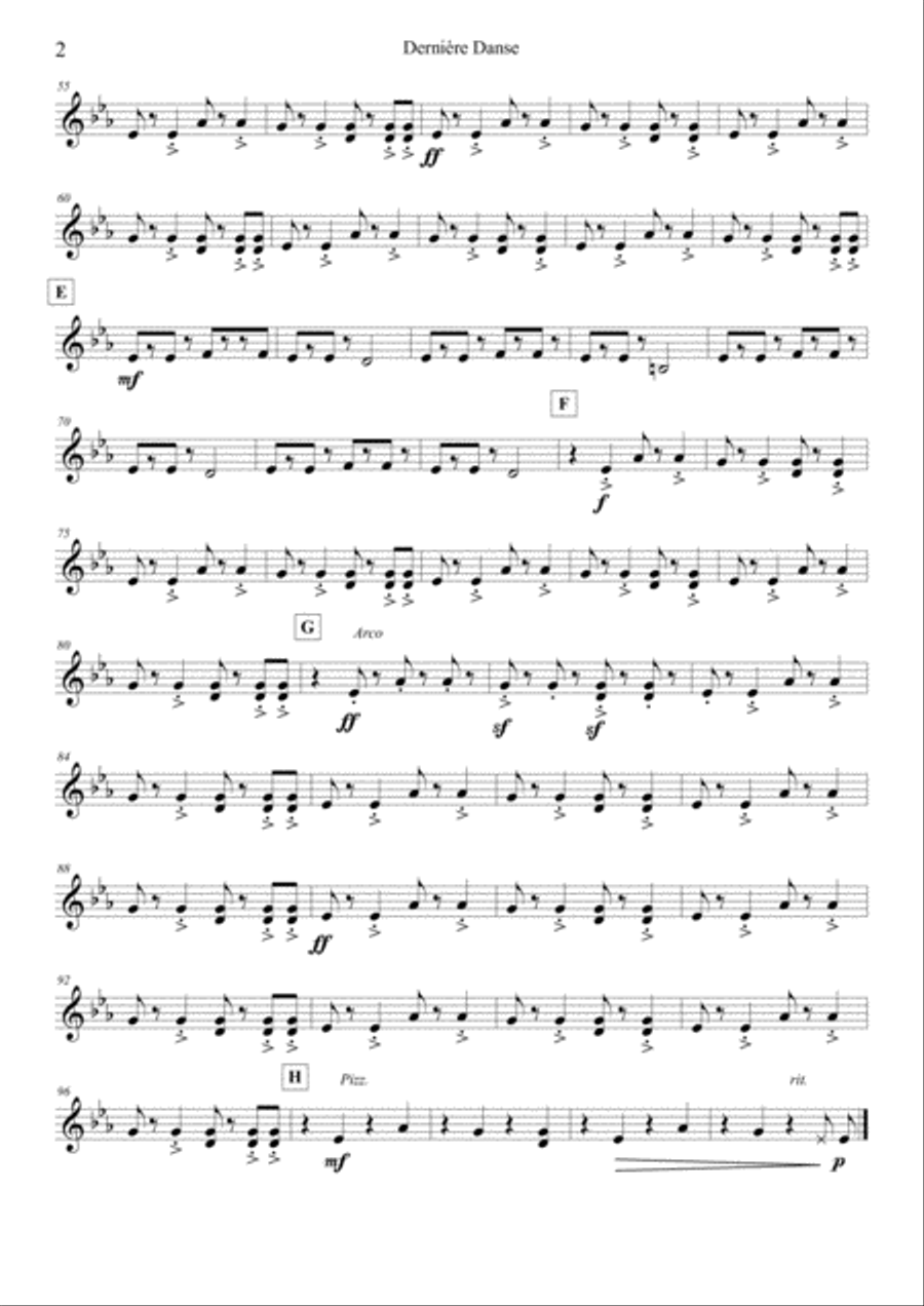 Derniere Danse String Quartet scores gallery preview page 4