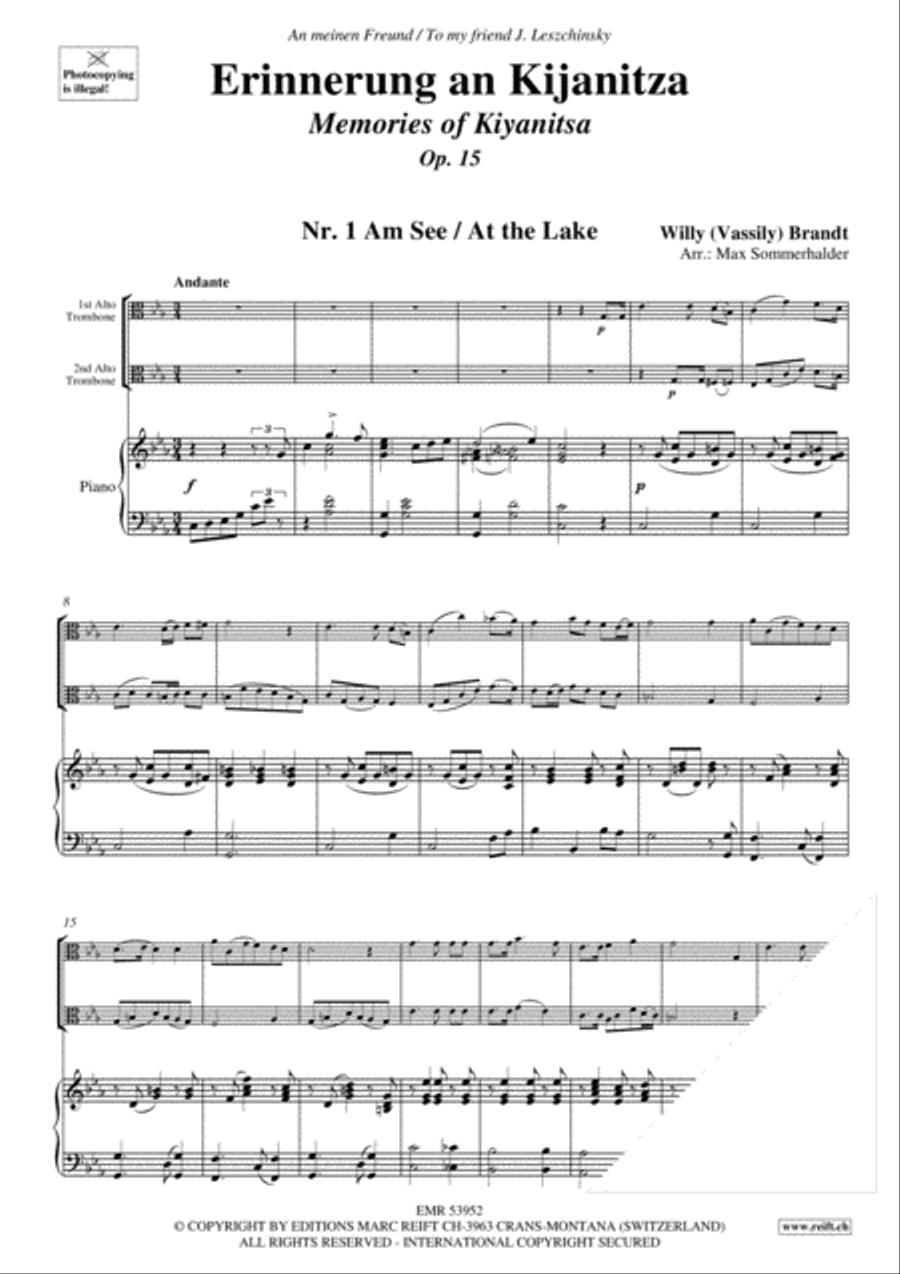 Erinnerung an Kijanitza Erinnerung an Kijanitza Piano Accompaniment scores gallery preview page 3